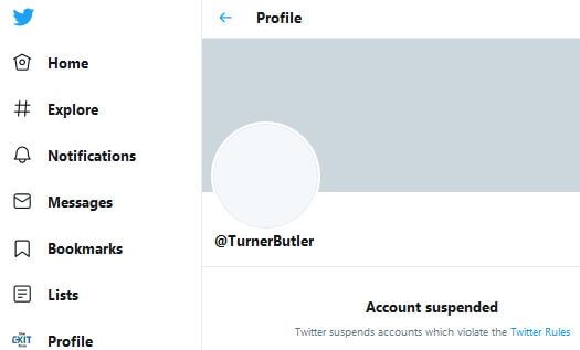 Turner Butler's Twitter account
